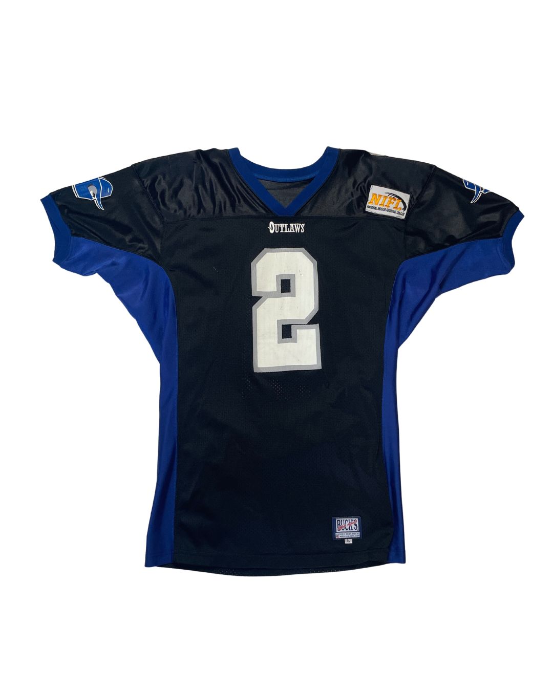 Billings Outlaws NIFL Sabir Akbar Game Worn Jersey (Large) #629