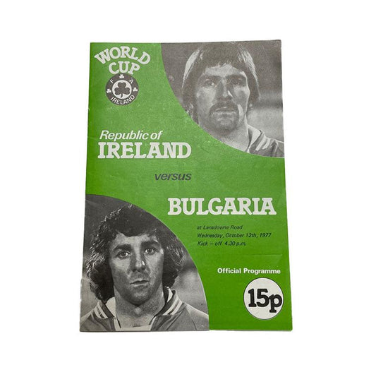 Ireland vs Bulgaria 1977 World Cup Qualifier Programme #330